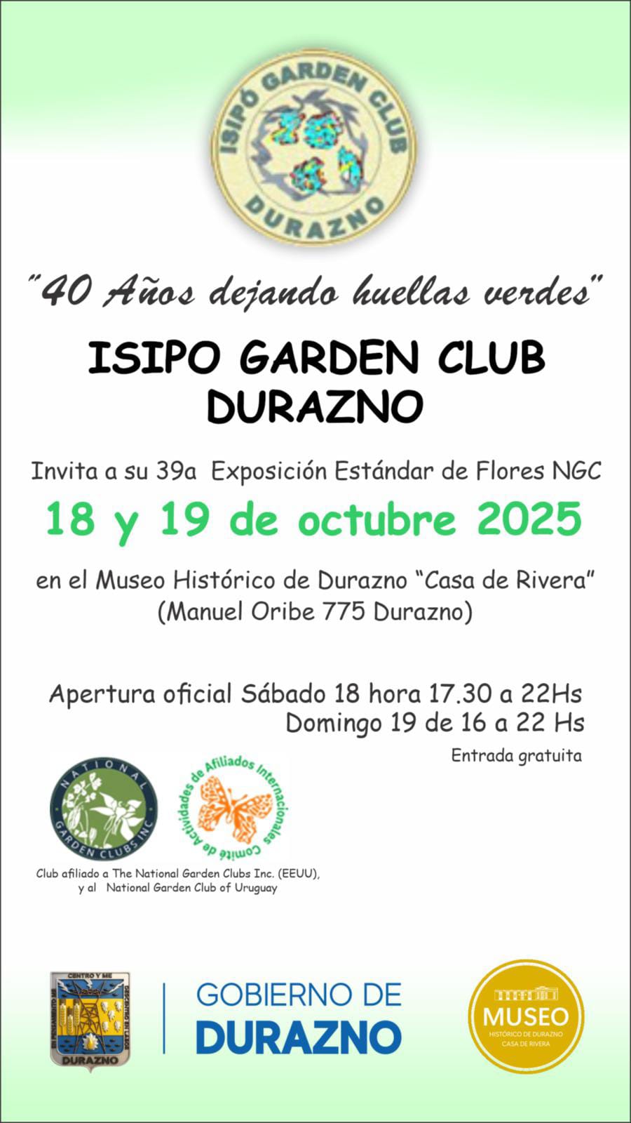 Isipó Garden Club Durazno — Exposición de Flores